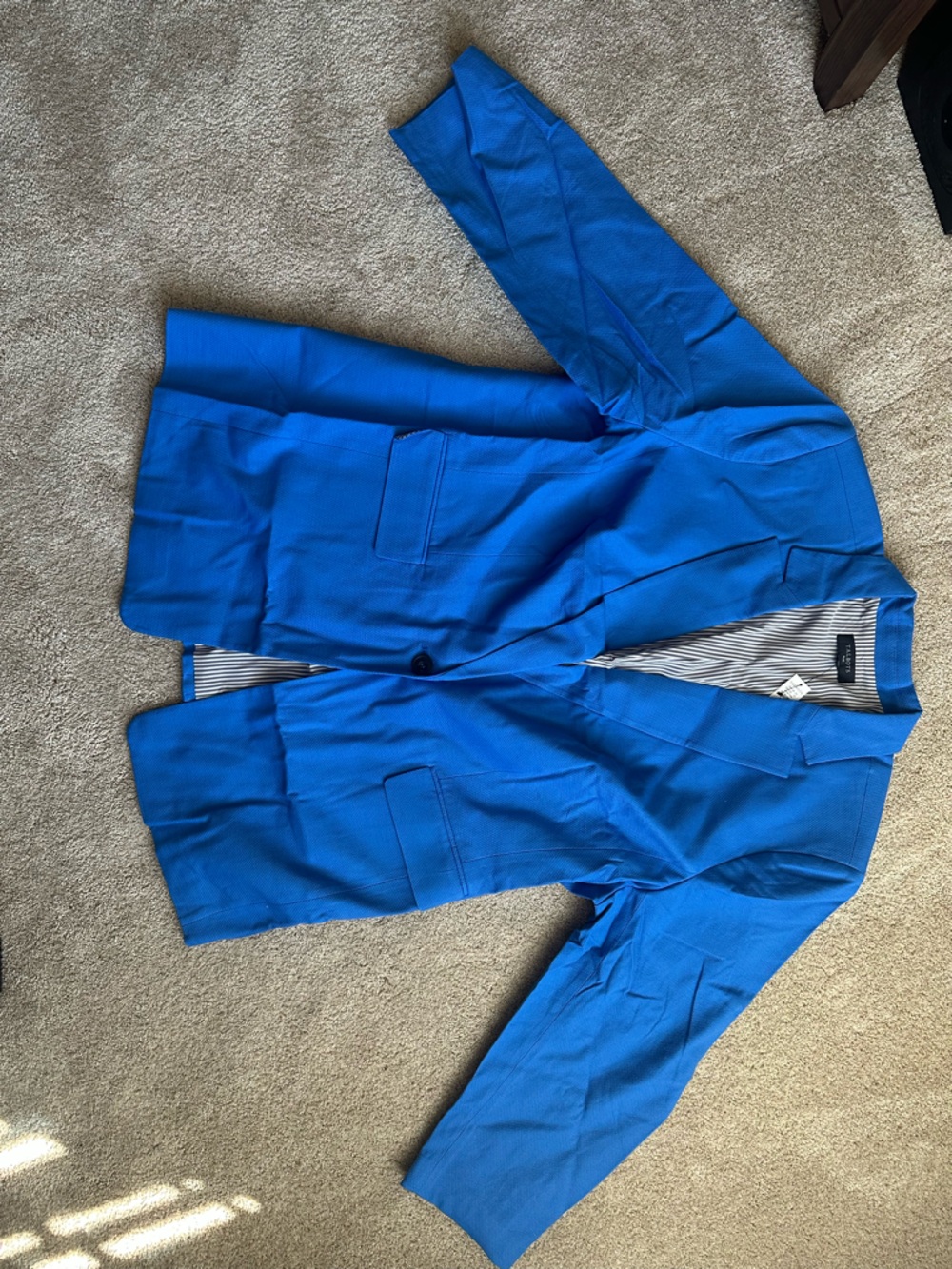 Talbots Bright Blue Single-Button Blazer